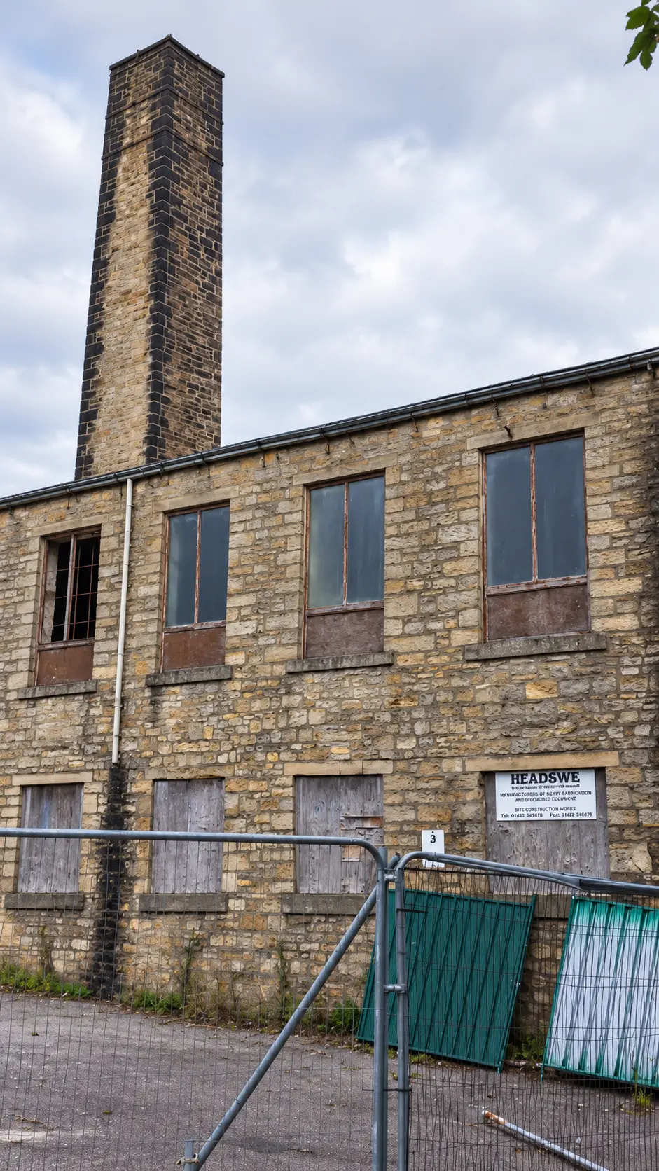 Historic industrial stone building restoration project